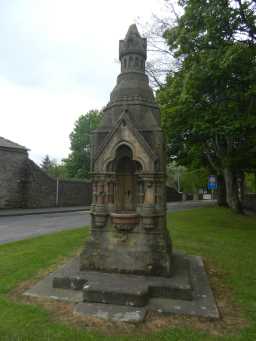 Oblique view of front face of the Memorial Fountain, Stanhope May 2016